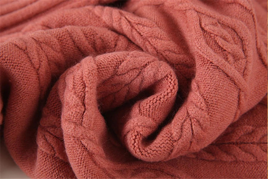 Women Cozy Knit Long Dress – Warm Winter Sweater Dress